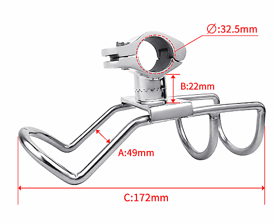 HOKKAIDIO STRIKE 32.5 Mm Çap,Tekne Olta Tutucu,304 Paslanmaz Çelik,Krom