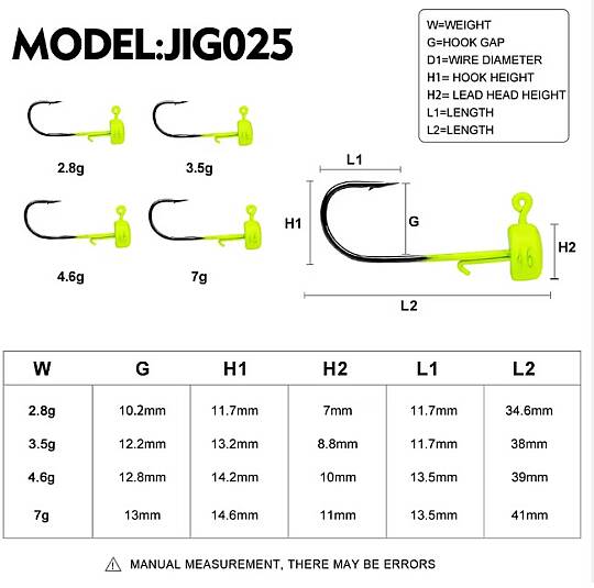 HOKKAIDO STRIKE 5 Adet, Sarı Renk,Jig Head - 3